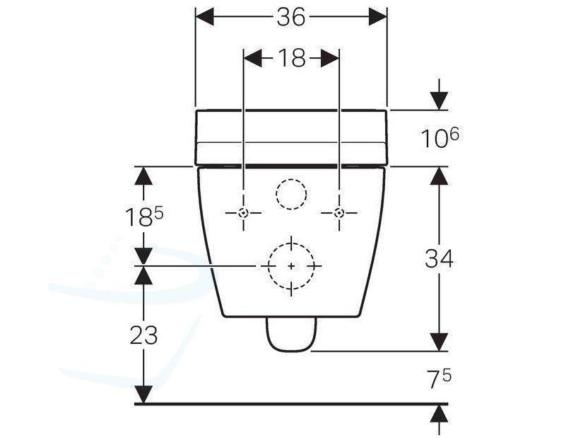 geberit aquaclean tuma douche wc technische tekening