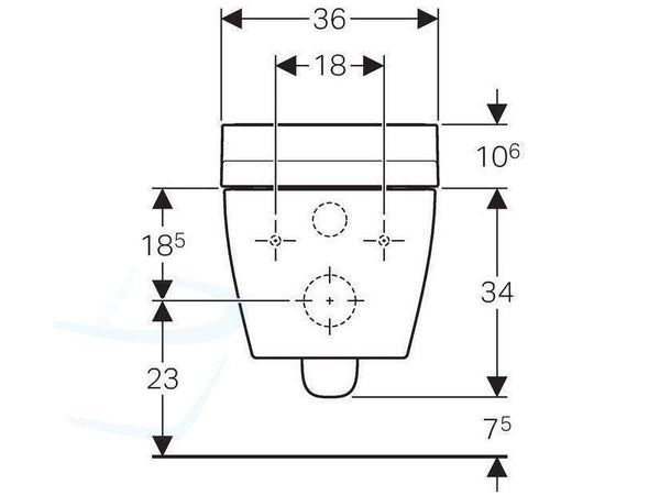 geberit aquaclean tuma douche wc technische tekening