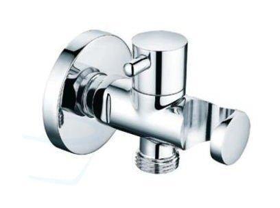 Design Chrome Wandhouder / Stopkraan voor toiletdouche