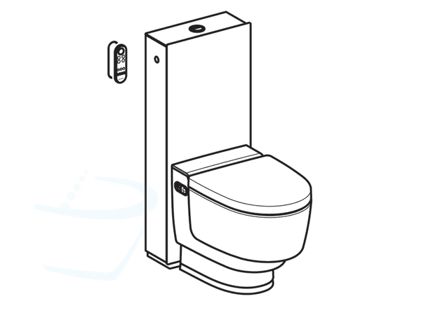 Geberit AquaClean Mera Classic toiletsysteem vloerstaande wc lijntekening