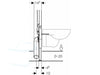 Geberit Duofix wand-WC element Ruimtebesparend technische tekening