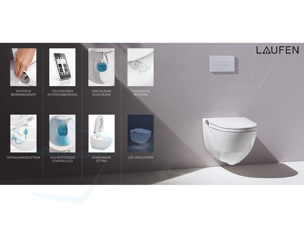 laufen riva cleanet douche wc  functies