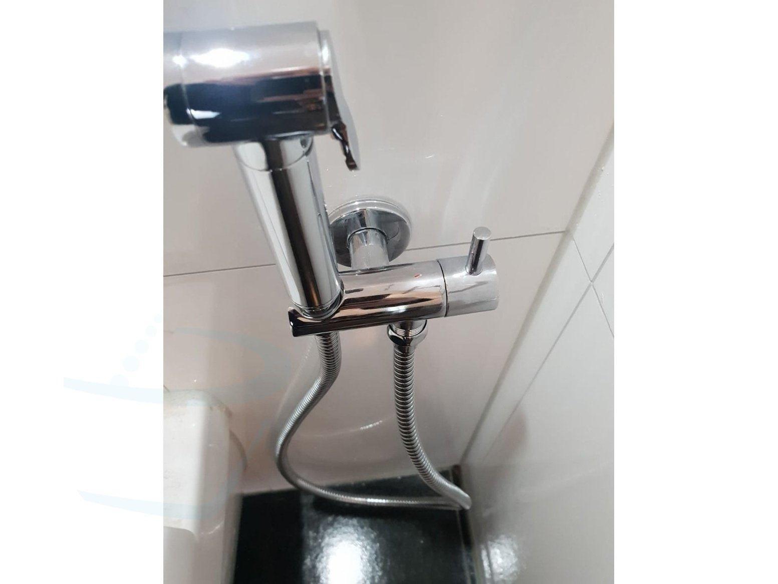 toiletdouche met design wandhouder/stopkraan