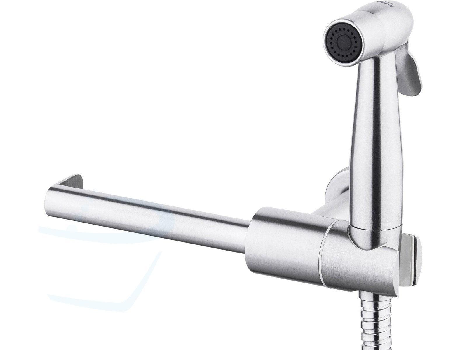 STS22 Chrome toiletdouche met wandhouder & toiletrolhouder STS22 Chrome toiletdouche met wandhouder & toiletrolhouder