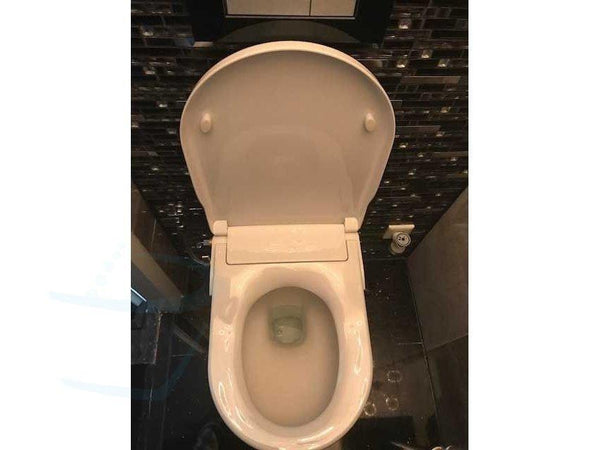 douche-wc-bril BIDET-TOILET Douche WC bril japans toilet axent FB105 geïnstalleerd